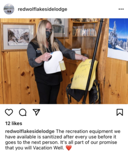 Red Wolf Lakeside Lodge Associate sanitizing property