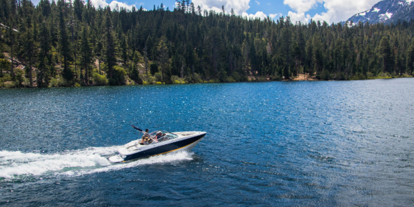 boat on Lake Tahoe