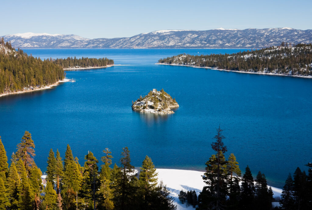 Emerlad Bay. Lake tahoe during winter season